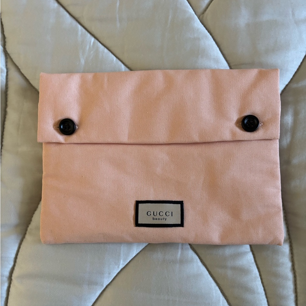 Gucci Beauty Soft Pink Canvas Pouch